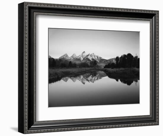 Teton Range Reflecting in Beaver Pond, Grand Teton National Park, Wyoming, USA-Adam Jones-Framed Photographic Print