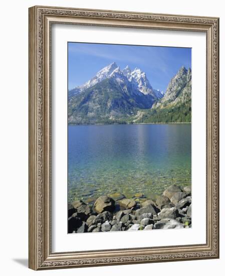 Tetons and Jenny Lake, Grand Teton National Park, Wyoming, USA-G Richardson-Framed Photographic Print