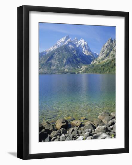 Tetons and Jenny Lake, Grand Teton National Park, Wyoming, USA-G Richardson-Framed Photographic Print