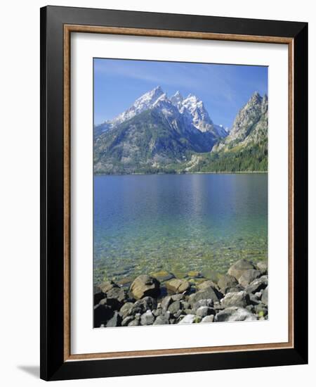 Tetons and Jenny Lake, Grand Teton National Park, Wyoming, USA-G Richardson-Framed Photographic Print