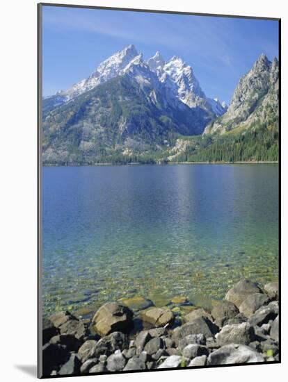 Tetons and Jenny Lake, Grand Teton National Park, Wyoming, USA-G Richardson-Mounted Photographic Print