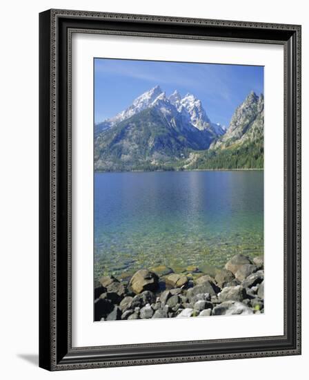 Tetons and Jenny Lake, Grand Teton National Park, Wyoming, USA-G Richardson-Framed Photographic Print