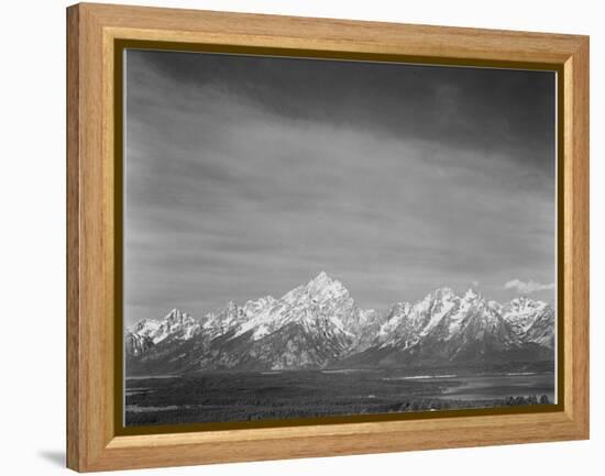 Tetons From Signal Mt View Valley & Snow-Capped Mts Low Horizons Grand Teton NP Wyoming 1933-1942-Ansel Adams-Framed Stretched Canvas