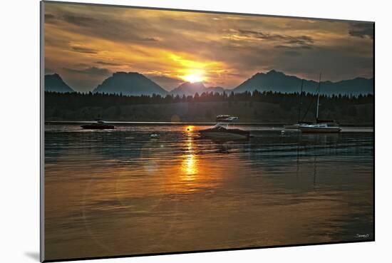 Tetons Jackson lake-Gordon Semmens-Mounted Photographic Print