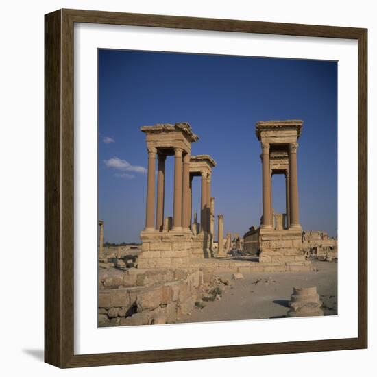 Tetrapylon and the Columned Main Street Dating from the 1st Century AD, Palmyra, Syria-Christopher Rennie-Framed Photographic Print