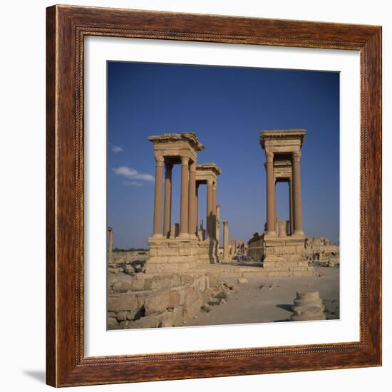 Tetrapylon and the Columned Main Street Dating from the 1st Century AD, Palmyra, Syria-Christopher Rennie-Framed Photographic Print