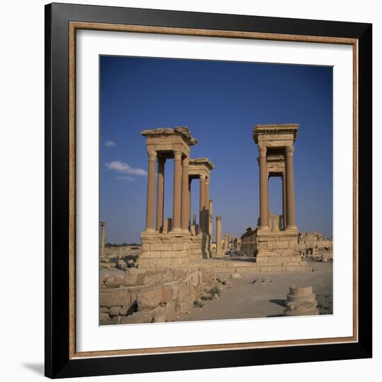 Tetrapylon and the Columned Main Street Dating from the 1st Century AD, Palmyra, Syria-Christopher Rennie-Framed Photographic Print