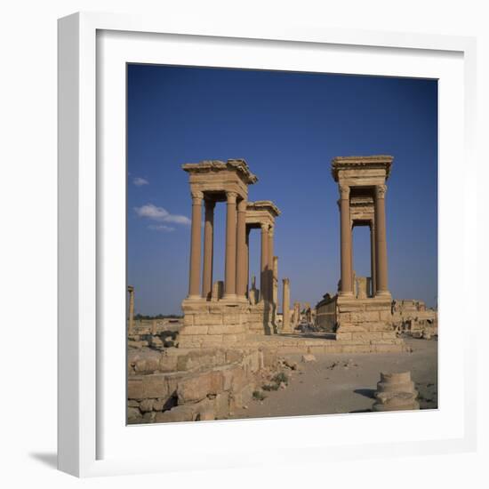 Tetrapylon and the Columned Main Street Dating from the 1st Century AD, Palmyra, Syria-Christopher Rennie-Framed Photographic Print
