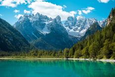 Beautiful Mountain Lake in Dolomites-Tetyana Kochneva-Photographic Print