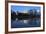 Tewkesbury Abbey Reflected in Water at Dusk, Tewkesbury, Gloucestershire, England, United Kingdom-Stuart Black-Framed Photographic Print