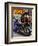 "Tex's Motorcycle" Saturday Evening Post Cover, April 7, 1951-Stevan Dohanos-Framed Giclee Print