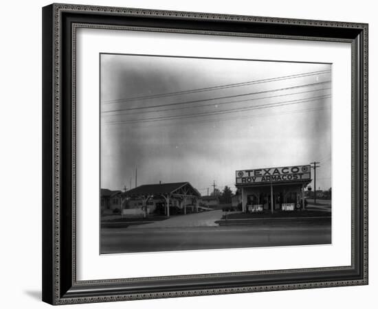 Texaco Gas Station, Circa 1928-Chapin Bowen-Framed Giclee Print