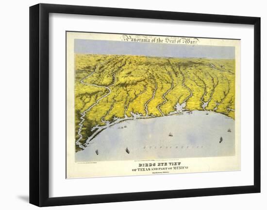 Texas and Part of Mexico, c.1861-John Bachmann-Framed Art Print