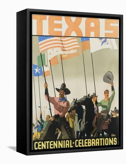 Texas Centennial Celebrations Poster-null-Framed Premier Image Canvas