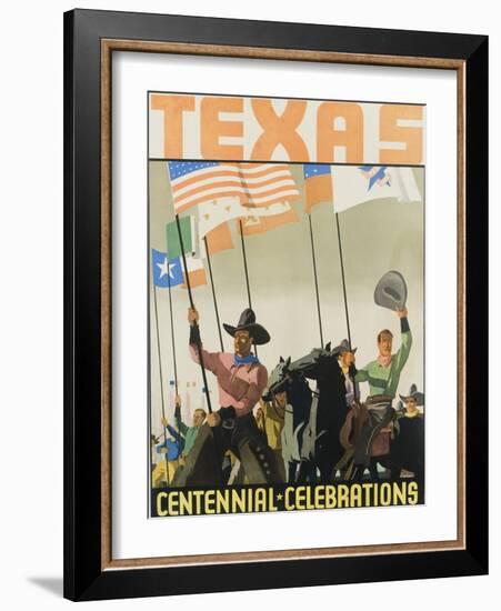 Texas Centennial Celebrations Poster-null-Framed Giclee Print