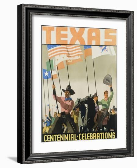 Texas Centennial Celebrations Poster-null-Framed Giclee Print