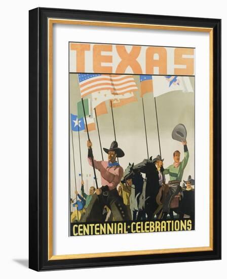 Texas Centennial Celebrations Poster-null-Framed Giclee Print