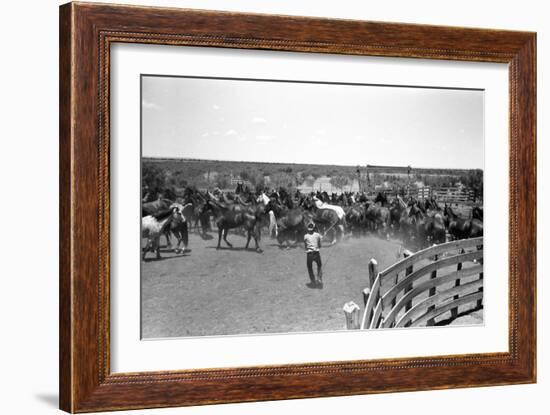 Texas: Cowboy, 1939-Russell Lee-Framed Giclee Print