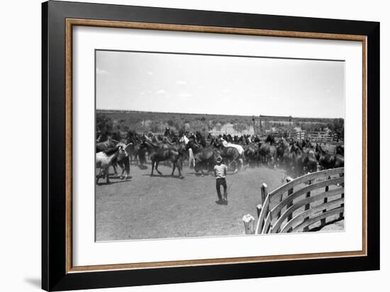 Texas: Cowboy, 1939-Russell Lee-Framed Giclee Print