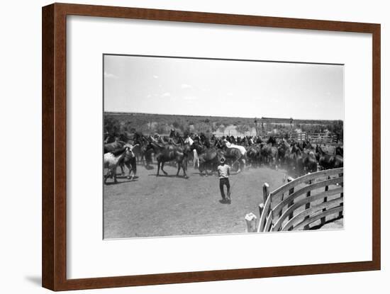 Texas: Cowboy, 1939-Russell Lee-Framed Giclee Print