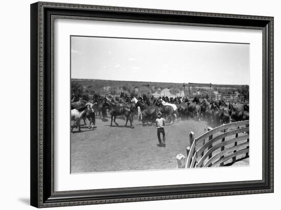 Texas: Cowboy, 1939-Russell Lee-Framed Giclee Print