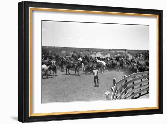 Texas: Cowboy, 1939-Russell Lee-Framed Giclee Print