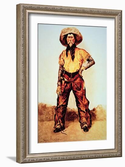 Texas Cowboy, c.1890-Frederic Sackrider Remington-Framed Giclee Print