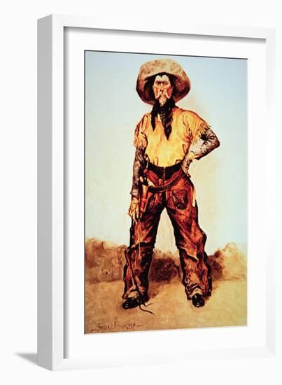 Texas Cowboy, c.1890-Frederic Sackrider Remington-Framed Giclee Print