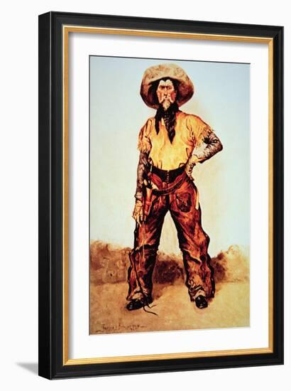 Texas Cowboy, c.1890-Frederic Sackrider Remington-Framed Giclee Print