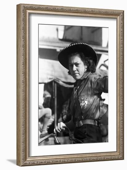 Texas: Cowgirl, 1940-Russell Lee-Framed Giclee Print