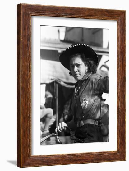 Texas: Cowgirl, 1940-Russell Lee-Framed Giclee Print