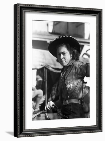 Texas: Cowgirl, 1940-Russell Lee-Framed Giclee Print