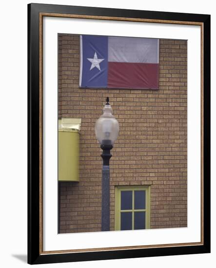 Texas Flag and Street Light, Lubbock, Texas, USA-Darrell Gulin-Framed Photographic Print