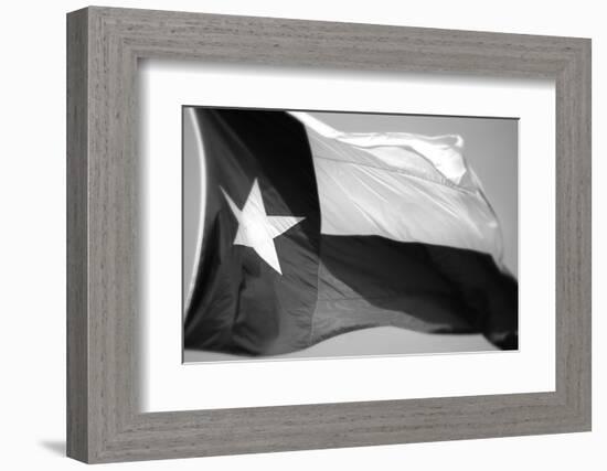Texas Flag BW-John Gusky-Framed Photographic Print