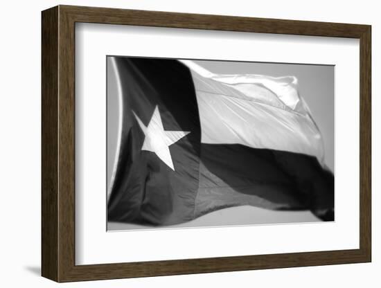 Texas Flag BW-John Gusky-Framed Photographic Print