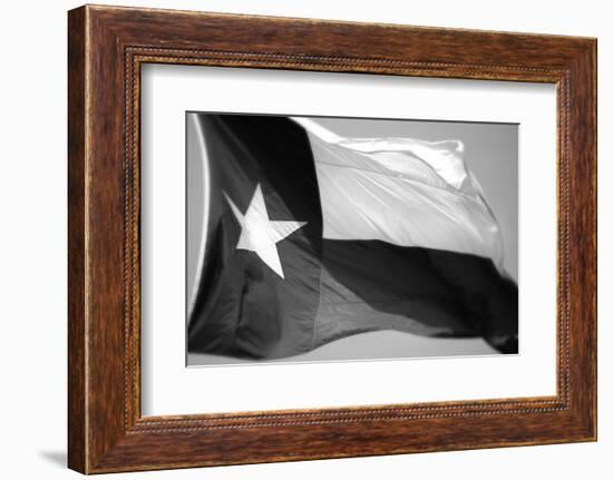 Texas Flag BW-John Gusky-Framed Photographic Print