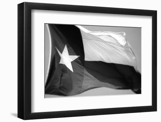 Texas Flag BW-John Gusky-Framed Photographic Print