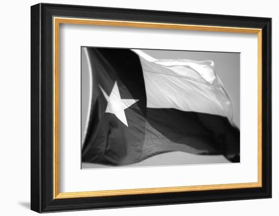 Texas Flag BW-John Gusky-Framed Photographic Print