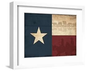 Texas Flag-Jace Grey-Framed Art Print