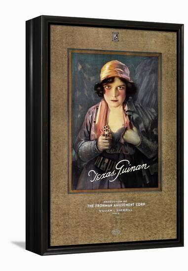 Texas Guinan, on 1919 personality poster-null-Framed Stretched Canvas