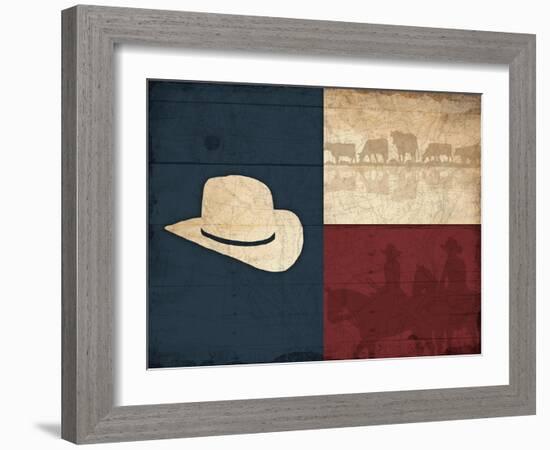 Texas Hat-Jace Grey-Framed Art Print