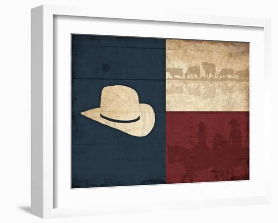 Texas Hat-Jace Grey-Framed Art Print