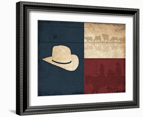 Texas Hat-Jace Grey-Framed Art Print