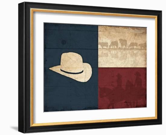 Texas Hat-Jace Grey-Framed Art Print