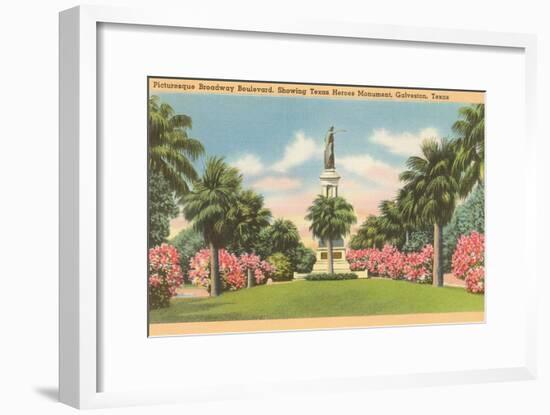 Texas Heroes Monument, Galveston, Texas-null-Framed Art Print