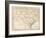 Texas historical map-Dan Sproul-Framed Art Print