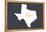 Texas - Home State - White on Gray-Lantern Press-Framed Stretched Canvas