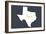 Texas - Home State - White on Gray-Lantern Press-Framed Art Print