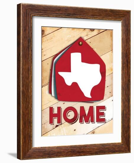 Texas Home Swatch-Jace Grey-Framed Art Print