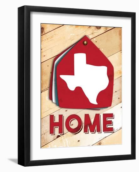 Texas Home Swatch-Jace Grey-Framed Art Print